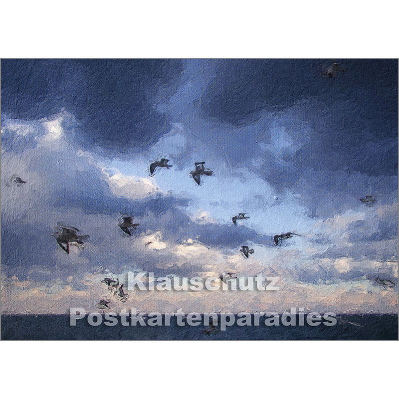 Kunstkarte Georges Victor | Ein stürmischer Tag am Meer